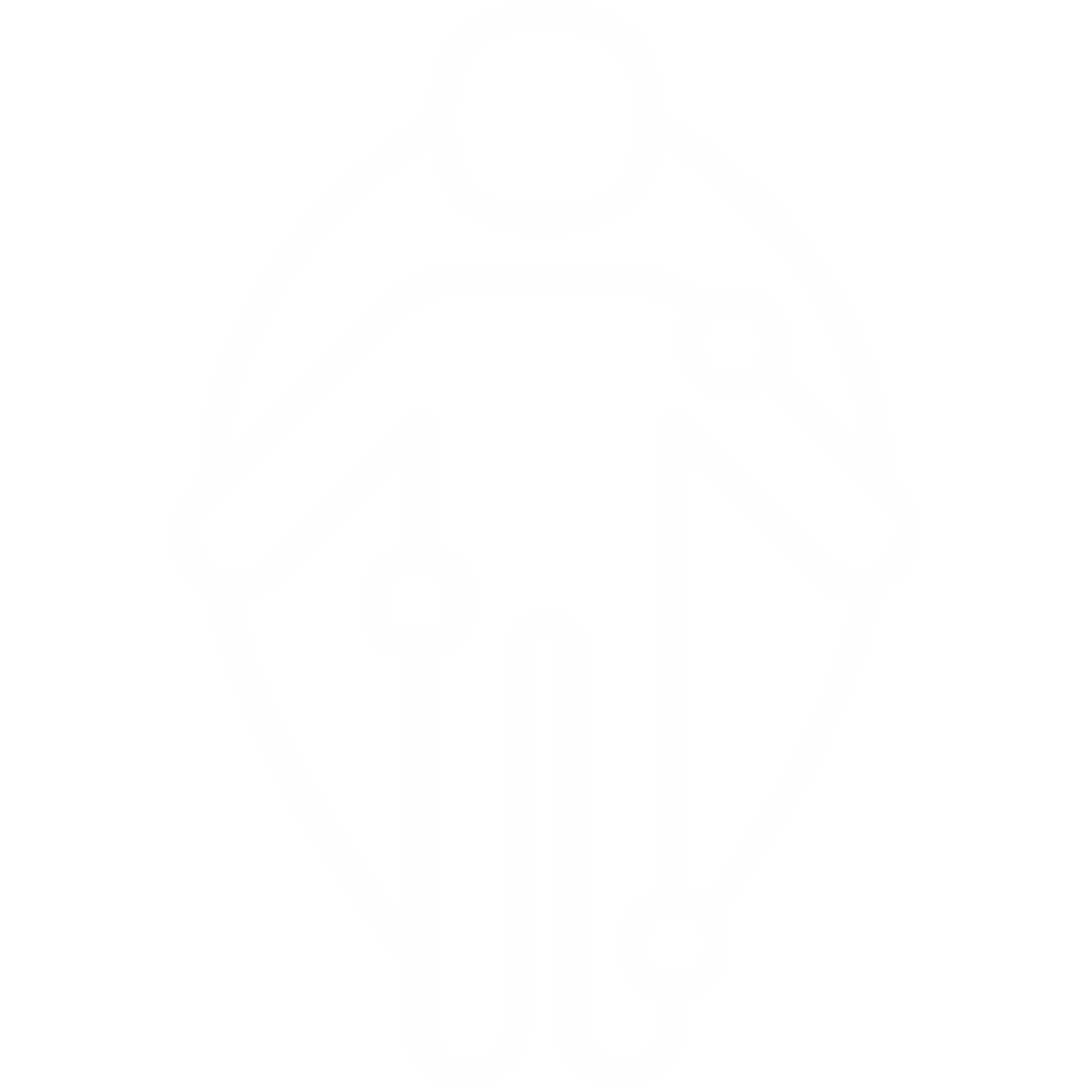 Outlined figure with joint markers.